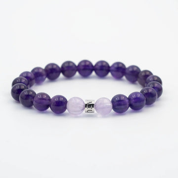 Amethyst & Lavender Amethyst Bracelet — Serene Intuition ( 8mm )