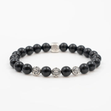 Black Tourmaline Bracelet — Primal Shield ( 8mm )