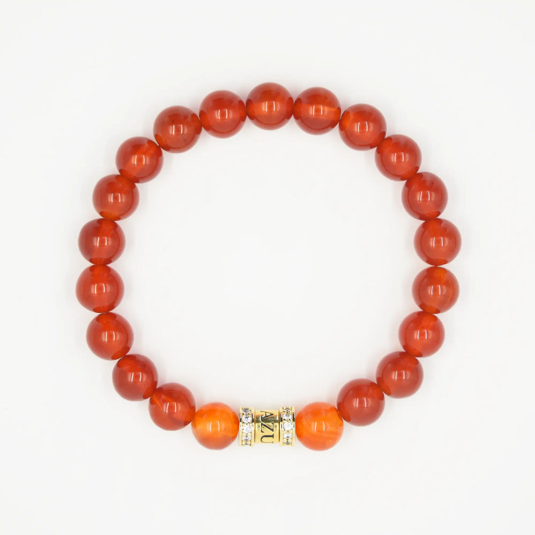 Carnelian & Coral Agate Bracelet — Kindled Valor ( 8mm )