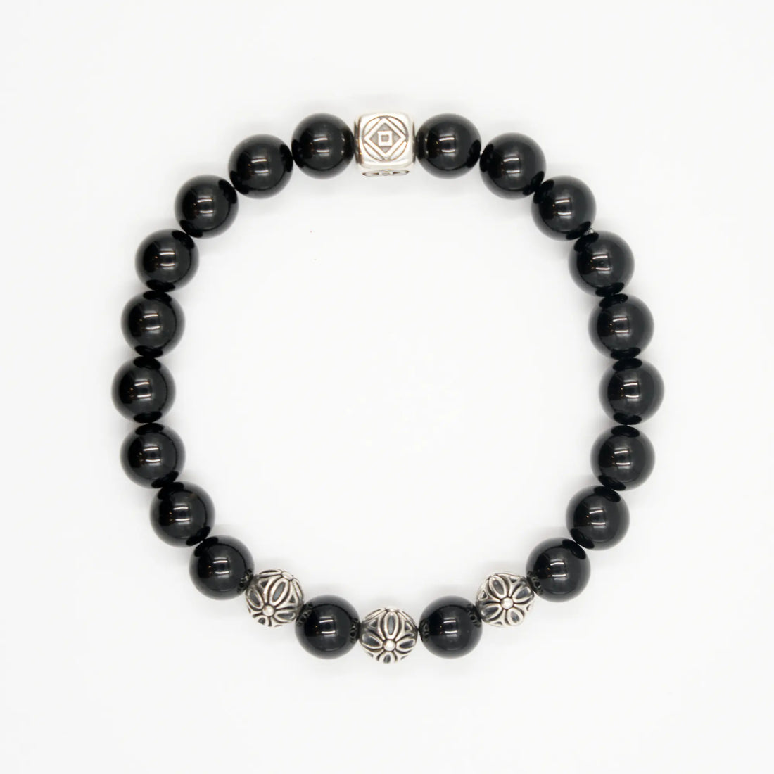 Black Tourmaline Bracelet — Primal Shield ( 8mm )