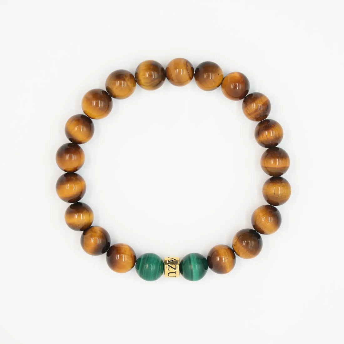 Tiger’s Eye & Malachite Bracelet — Shielded Courage ( 8mm )