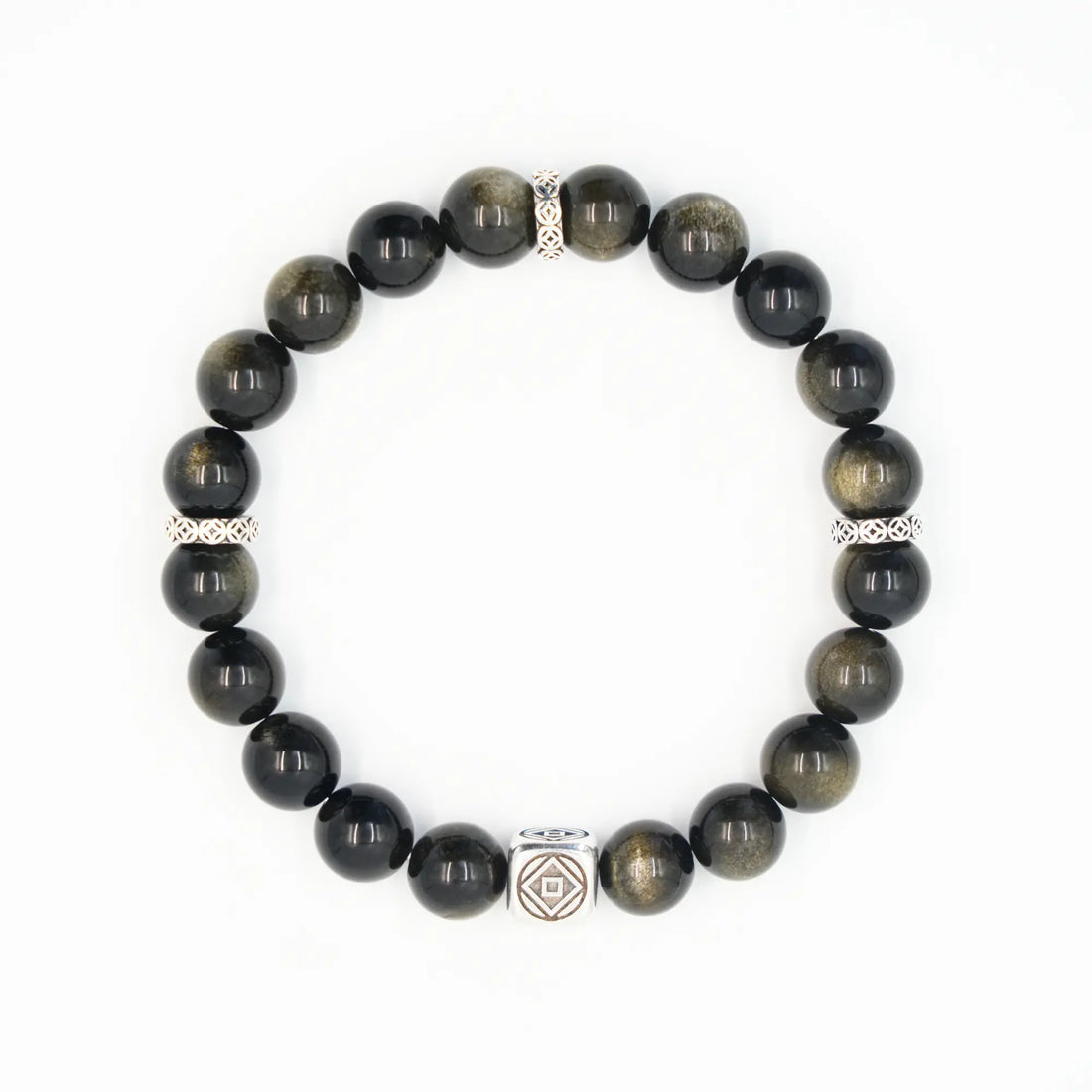 Golden Obsidian Bracelet — Anchor Dominion ( 8mm )
