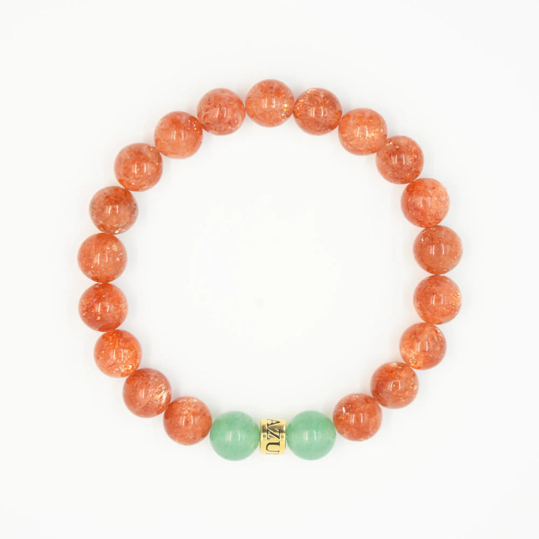 Golden Sunstone & Aventurine Bracelet — Solar Prosperity ( 8mm )