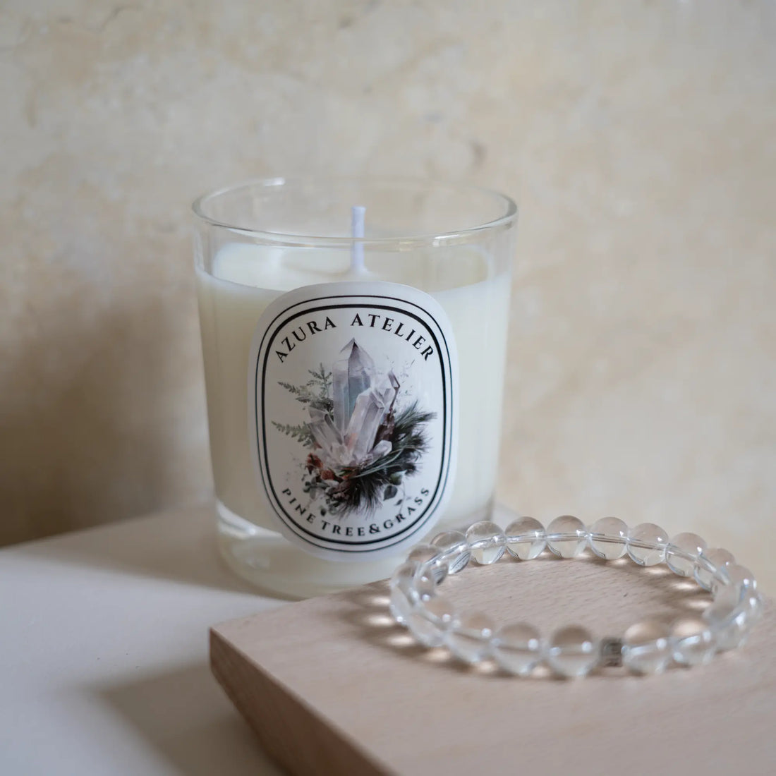 Pine & Grass × Clear Quartz — Clarity & Intention Set