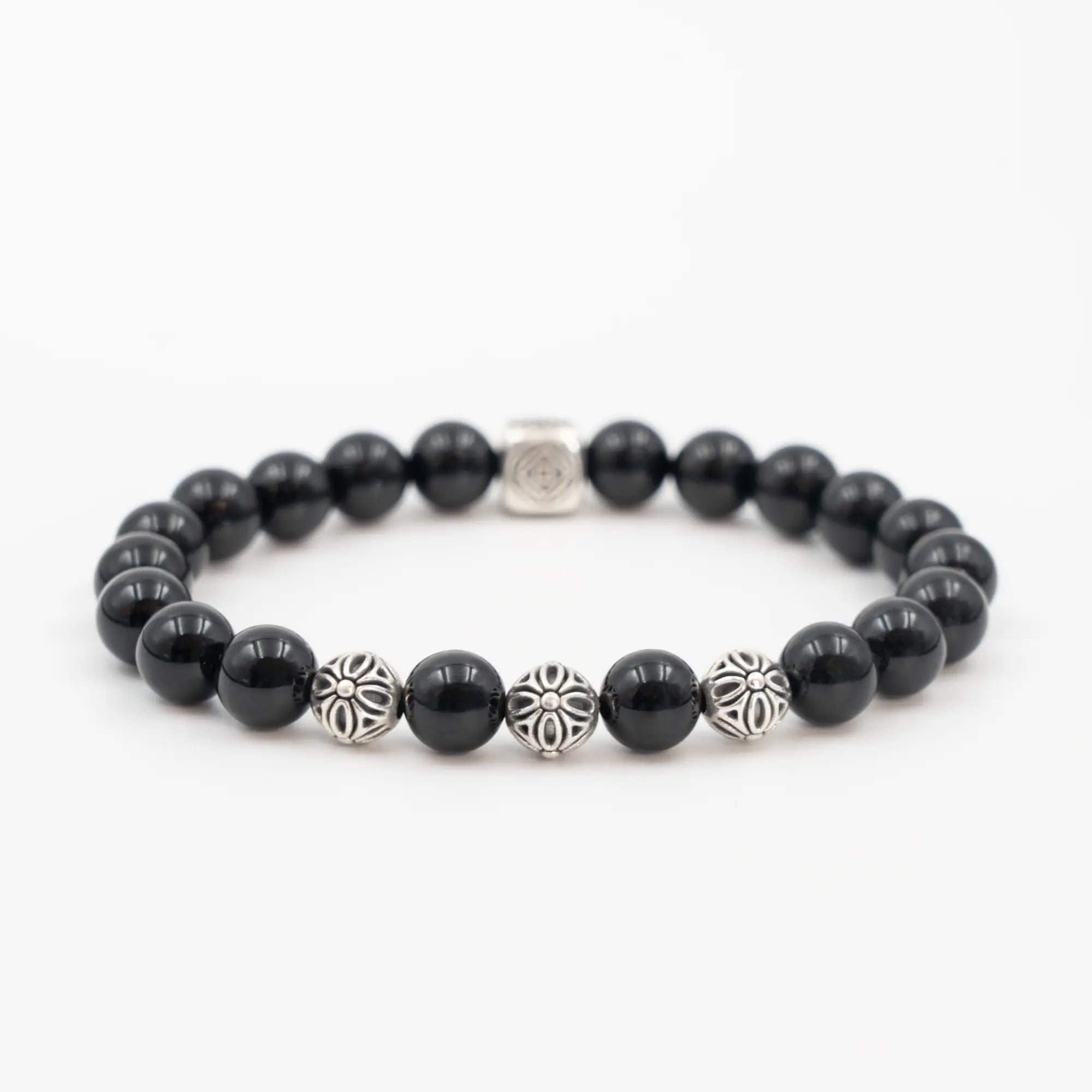 Black Tourmaline Bracelet — Primal Shield ( 8mm )