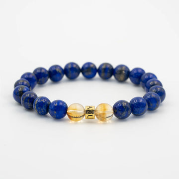 Lapis Lazuli & Citrine Bracelet — Wise Abundance ( 8mm )