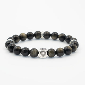 Golden Obsidian Bracelet — Anchor Dominion ( 8mm )