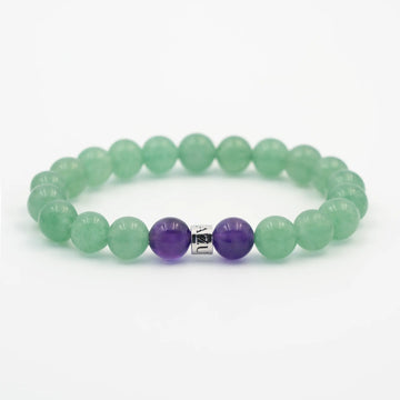 Aventurine & Amethyst Bracelet — Sage Fortune ( 8mm )