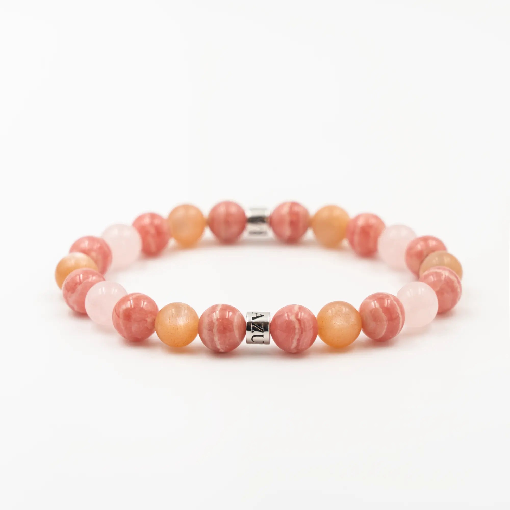 Rhodochrosite • Sunstone • Rose Quartz Bracelet — Loving Radiance ( 8mm )