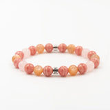 Rhodochrosite • Sunstone • Rose Quartz Bracelet — Loving Radiance ( 8mm )