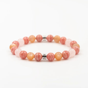 Rhodochrosite • Sunstone • Rose Quartz Bracelet — Loving Radiance ( 8mm )
