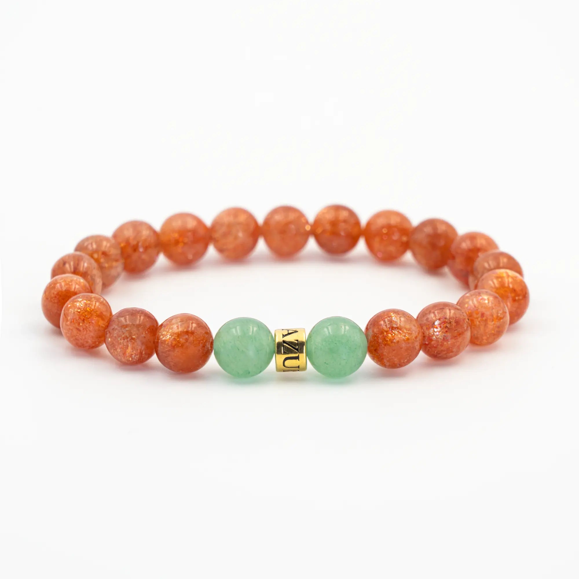 Golden Sunstone & Aventurine Bracelet — Solar Prosperity ( 8mm )