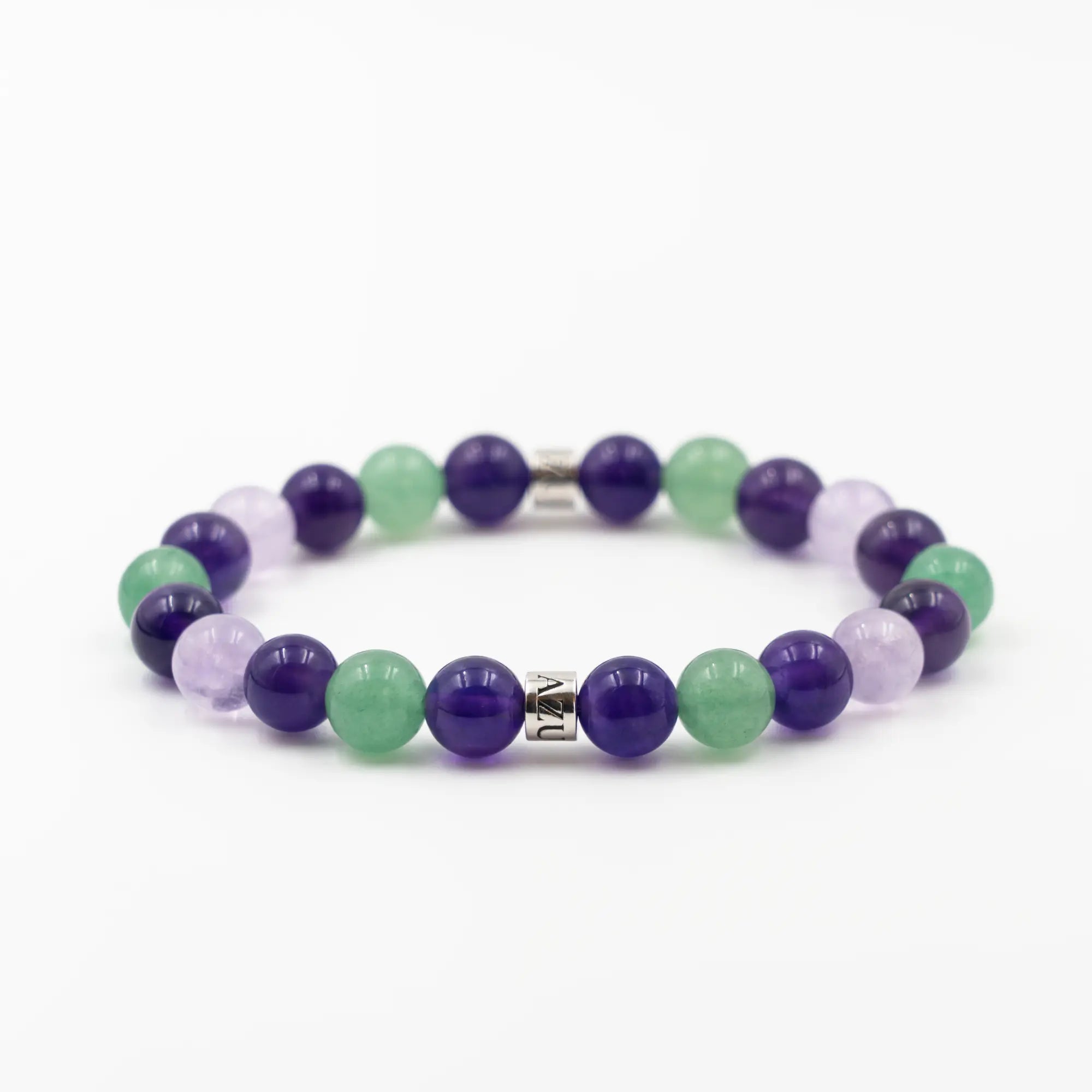 Amethyst • Aventurine • Lavender Amethyst Bracelet  — Auspicious Poise ( 8mm )