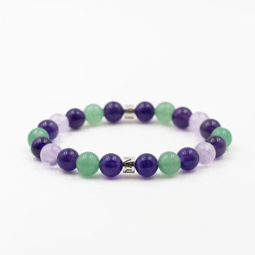 Amethyst • Aventurine • Lavender Amethyst Bracelet  — Auspicious Poise ( 8mm )