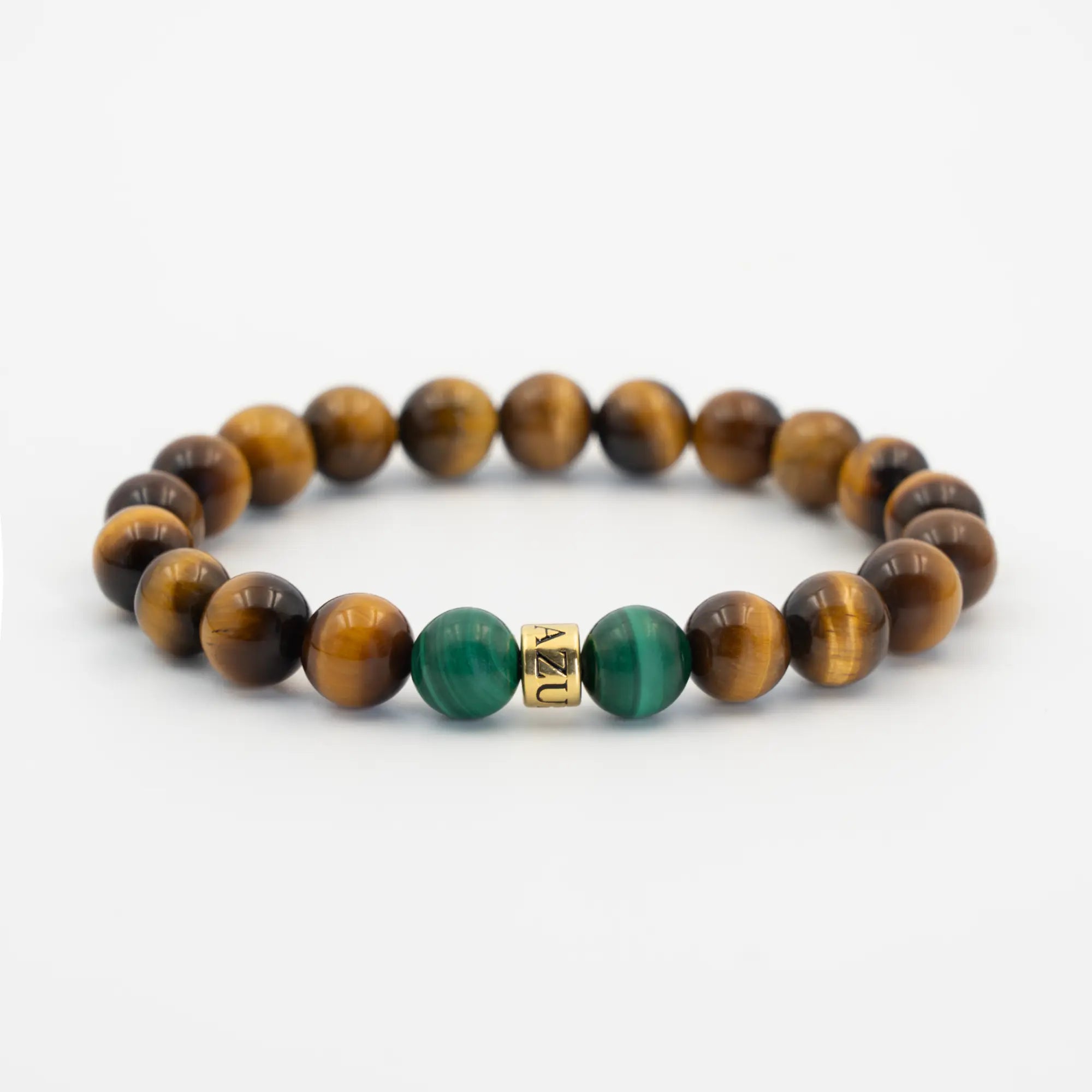 Tiger’s Eye & Malachite Bracelet — Shielded Courage ( 8mm )
