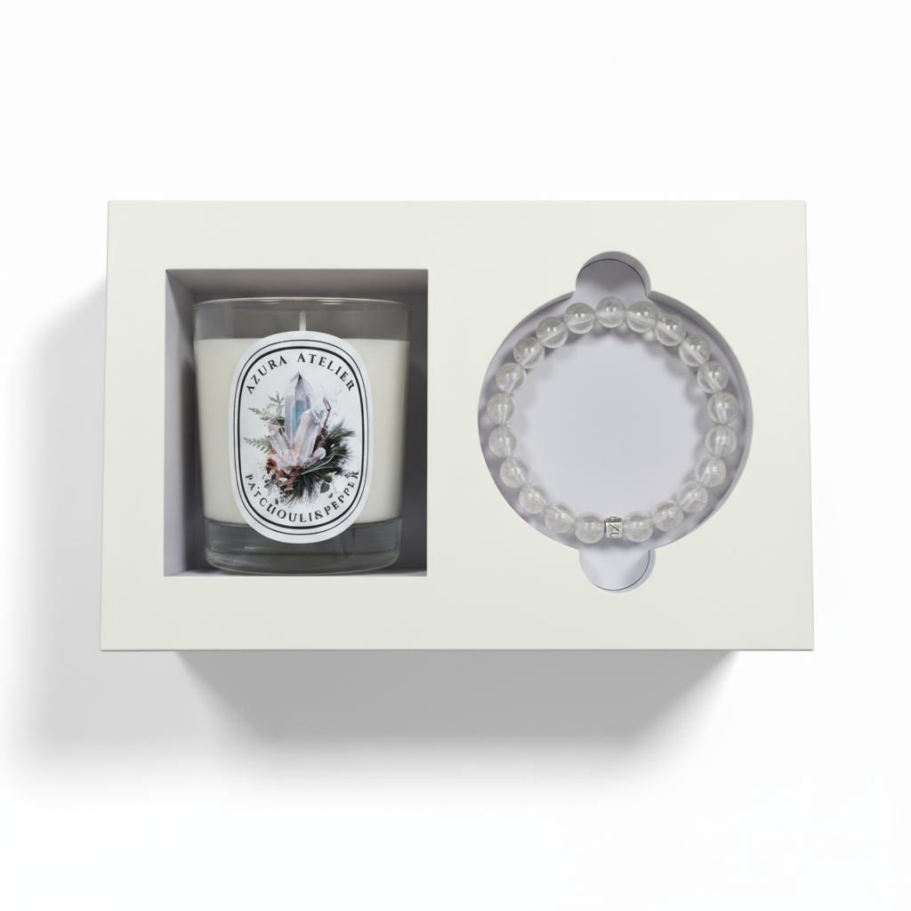 Pine & Grass × Clear Quartz — Clarity & Intention Set